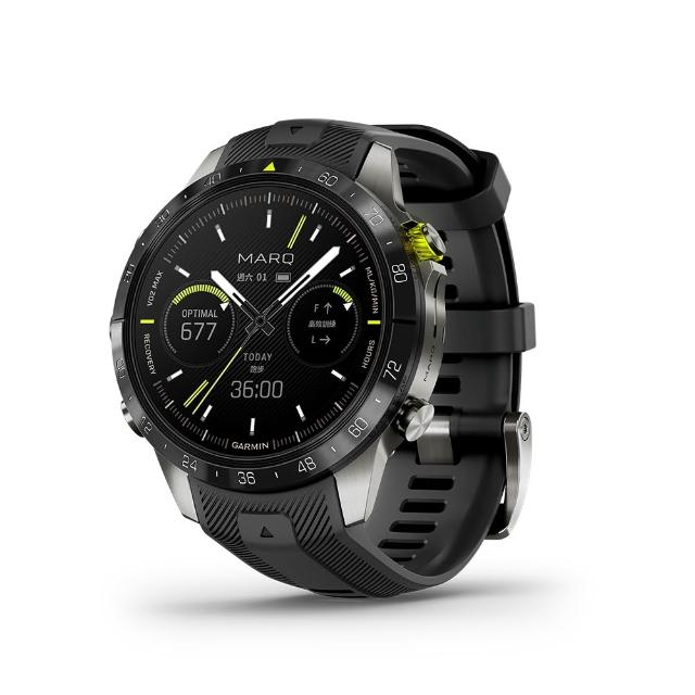 Garmin MARQ GEN2 系列智慧手錶,專為運動愛好者設計,搭載先進 GPS 導航、心率偵測、游泳防水及行動支付功能。支援路跑、游泳、腳踏車、高爾夫及登山等多種運動模式,具備久坐提醒、睡眠監測、簡訊及 Email 通知,計步精準。相容 iOS 與 Android 系統,咖啡色系外觀,銀幕尺寸 2 吋以下,待機時間長達 8-30 天,NCC 認證碼 CC AF22LP1820T7,完美結合時尚與實用。 Garmin MARQ GEN2