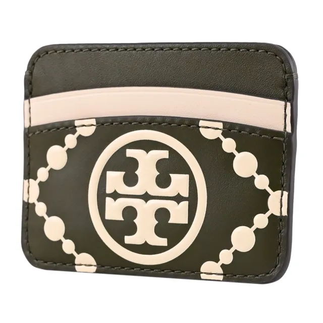 【TORY BURCH】品牌雙T LOGO圖騰信用卡證件名片隨身卡(深綠)