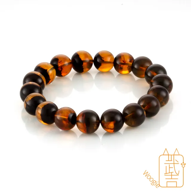 【Woogie武吉珠寶】琥珀蜜蠟稀有精品藍綠珀手鍊(10mm)