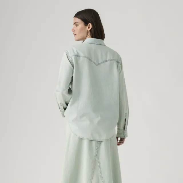 【LEVIS】長袖襯衫 牛仔襯衫 雙口袋設計 女生上衣 熱賣單品 A7244-0059