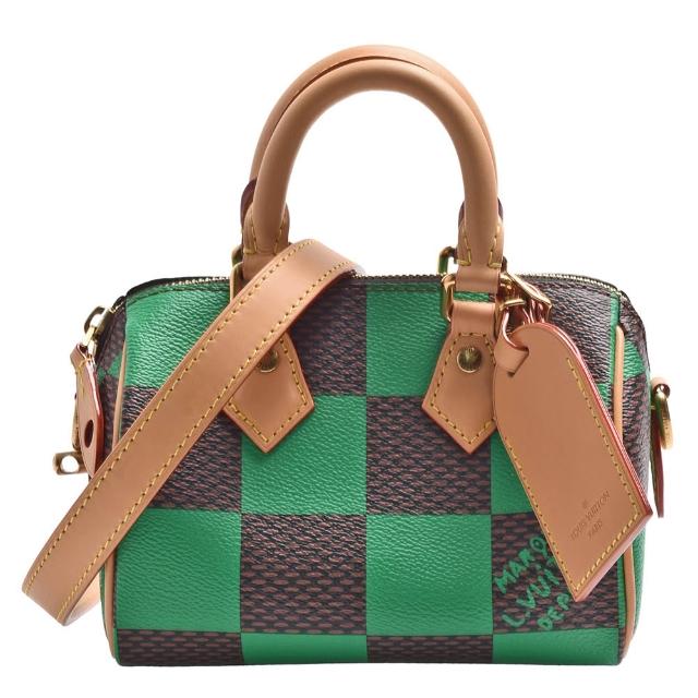LV LOUIS VUITTON路易威登 N40534 經典 Speedy 18 Damier Pop 帆布手提/斜背波士頓包