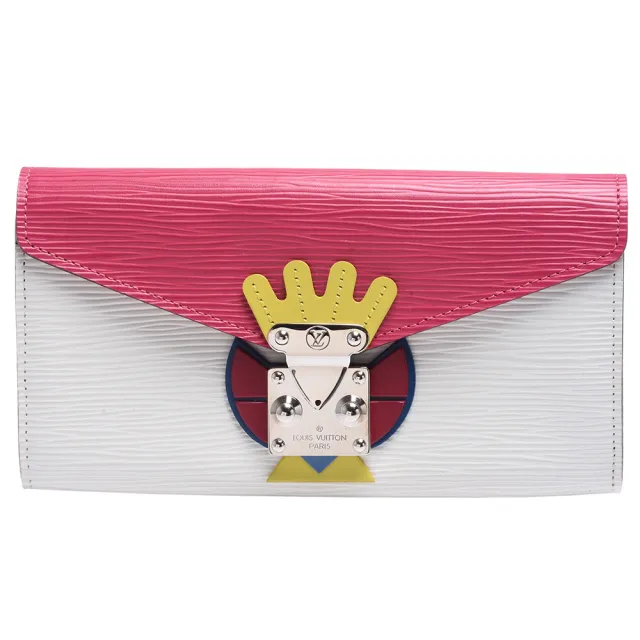 【Louis Vuitton 路易威登】M60792 TOTEM Sarah系列經典EPI水波紋牛皮飾邊壓釦長夾
