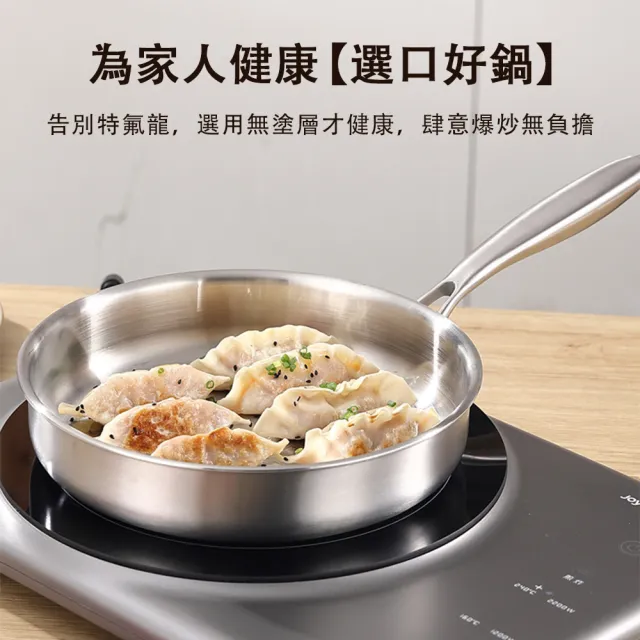 無塗層鍋子 平底鍋 家用平底鍋 不粘鍋 煎鍋(煎鍋 平底鍋 電磁爐專用 聚能鍋底 受熱均勻 30cm煎鍋帶蓋)