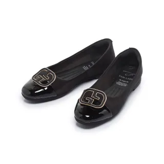 【FAIR LADY】我的旅行日記 氣質小香風G釦平底鞋(絲綢黑、5J2890)