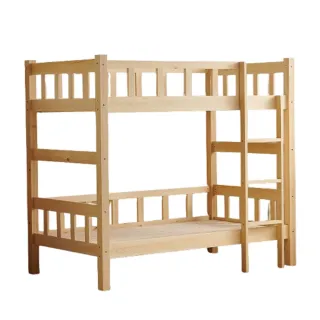 【MUNA 家居】4505型3.8尺松木實木雙層床(床架 床台 雙層床 上下舖 單人床)