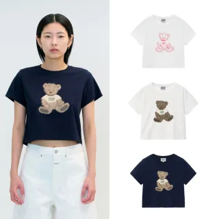 【MARITHE FRANCOIS GIRBAUD】官方旗艦 女版 塗鴉小熊短版短袖上衣 MFG 女Tee T恤(多款任選)