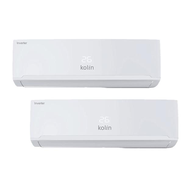 【Kolin 歌林】4-5坪+4-5坪變頻冷暖一對二分離式空調(KDV-P562M201/KSA-PK282DV03A+KSA-PK282DV03A)