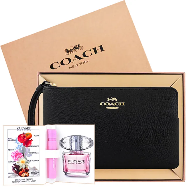 【COACH】手拿包/名片夾/化妝包+品牌禮盒or紙袋(多款多色任選/交換禮物)