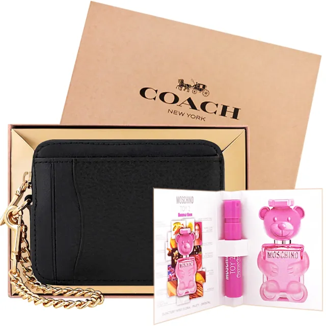 【COACH】手拿包/名片夾/化妝包+品牌禮盒or紙袋(多款多色任選/交換禮物)