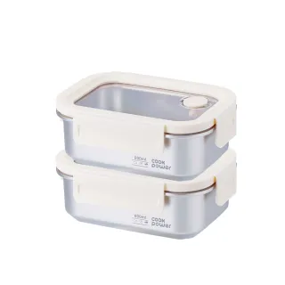 【CookPower 鍋寶_2入】Snapiro可微波316L不鏽鋼保鮮盒800ml