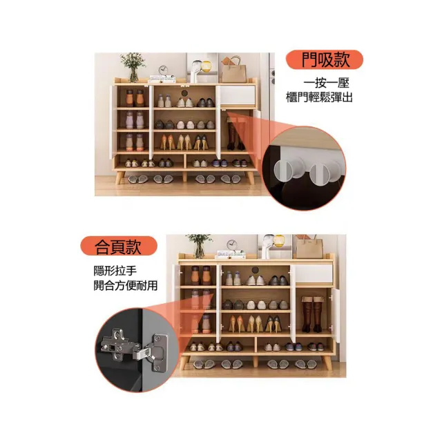 【E-factory】鞋櫃 鞋架 60公分兩門鞋櫃 鞋櫃玄關 鞋櫃收納櫃 玄關櫃(445-兩門鞋櫃60公分（田園橡木色）)