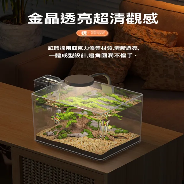 【星治】烏龜缸/水族箱/懶人魚缸/亞克力魚缸 預計10工作天送達(18*14*15cm 裸缸)