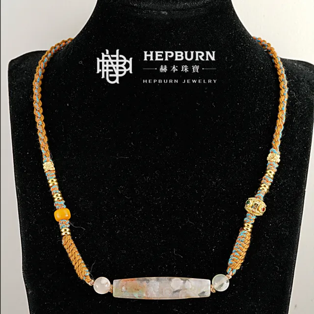 【赫本珠寶】櫻花瑪瑙天珠編織項鍊