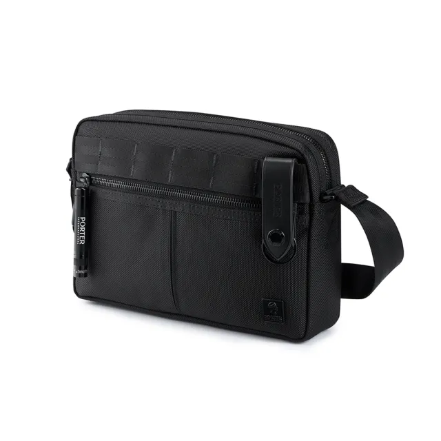 【PORTER INTERNATIONAL】自信經典NEW HEAT斜背包(黑)