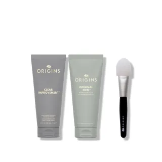 【ORIGINS 品木宣言】零黑粉拋光面膜(粉美肌面膜75ml+0黑粉面膜75ml)