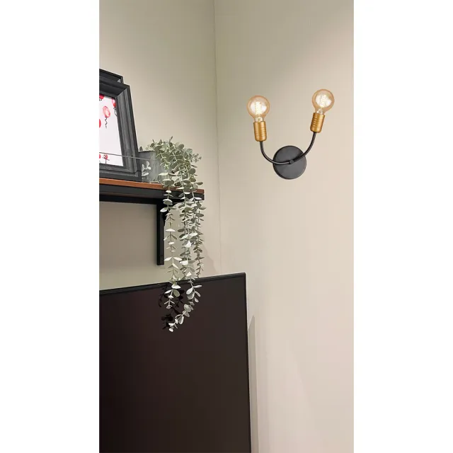 金屬工業雙頭造型壁燈(000-51-2)