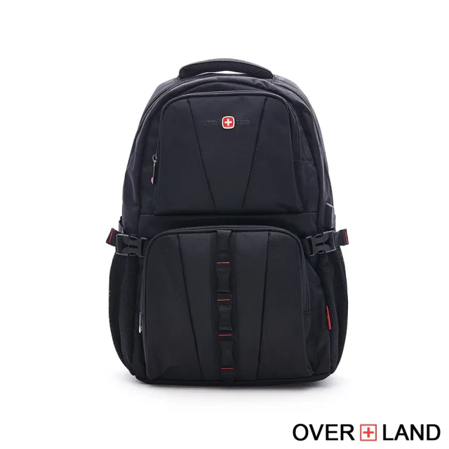 【OverLand】美式十字軍 - 素面休閒造型機能筆電大容量後背包(5395)