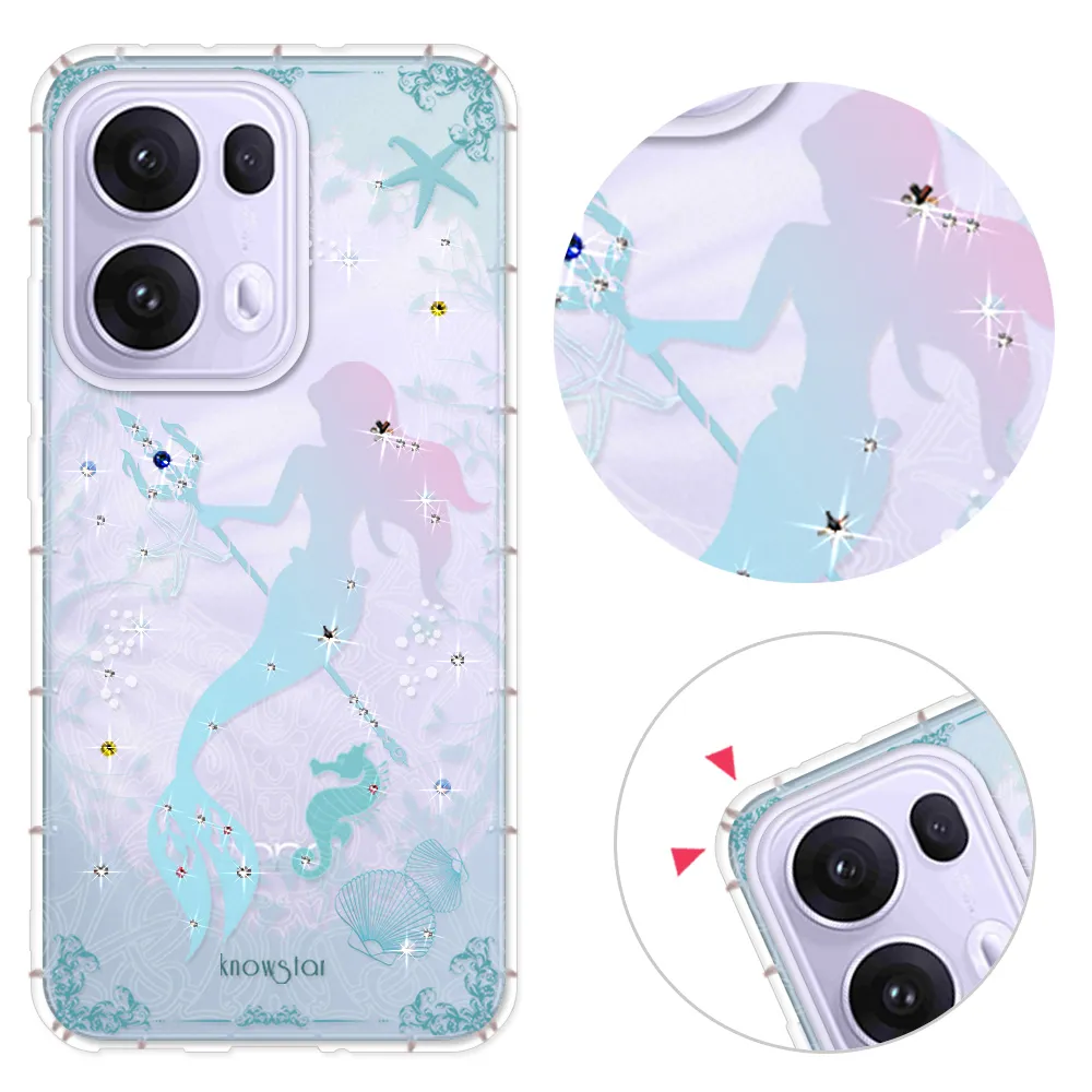 【KnowStar】OPPO 全系列 彩鑽防摔手機殼-美人魚(Reno14Pro/A5Pro/Reno13/Reno12/12F/Reno11/11F/8Z/7Z)