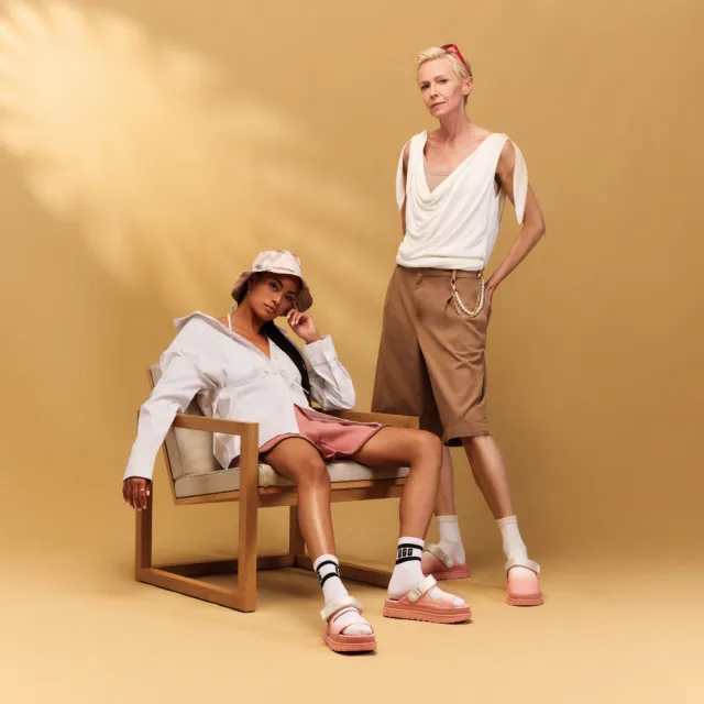 【UGG】涼鞋女鞋 真皮涼鞋 厚底 Goldenstar Glide Sunray 陽光粉 UG1167418SNPK