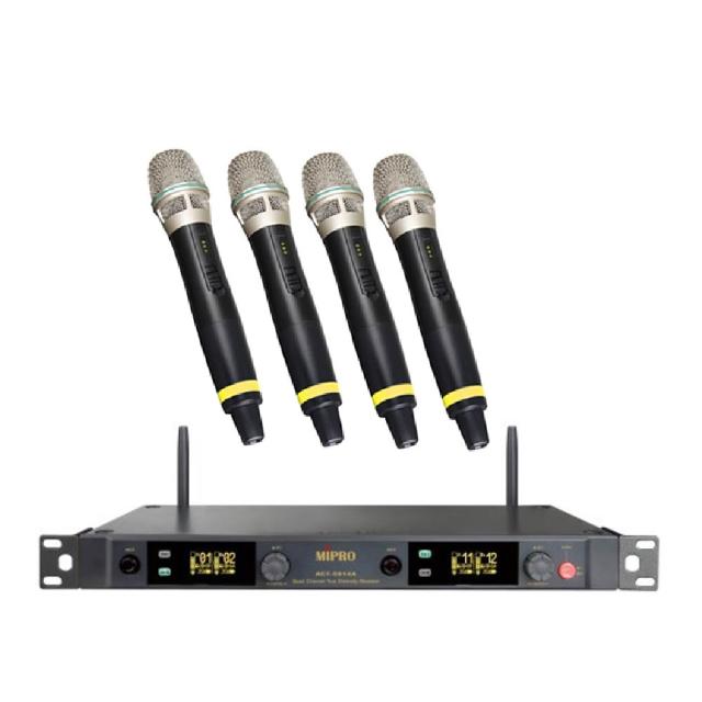 【MIPRO】ACT-5814A 配4手握式麥克風 ACT-58H管身 MU-80音頭(5GHz數位四頻道無線麥克風)