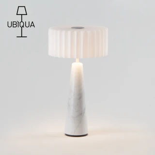 【義大利UBIQUA】Blok 雲岩奢華風USB充電式檯燈-多色可選(大理石/觸控燈/USB檯燈/護眼檯燈/可調光檯燈)