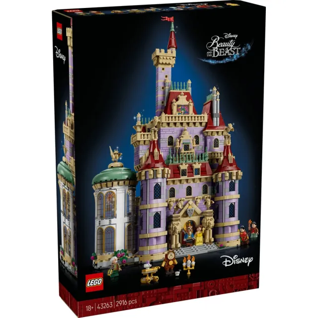【LEGO 樂高】迪士尼系列 43263 《美女與野獸》城堡(迪士尼 貝兒 城堡建築 居家擺設)