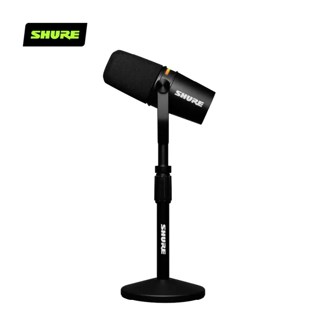 【SHURE】MV7+ Podcast USB/XLR雙輸出動圈麥克風專業腳架組(鍵寧公司貨)