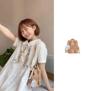 【DOUGHNUT】馬卡龍 BUCKET SF 6.5吋 側背小包 有機棉(米黃)