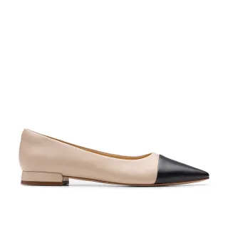 【Clarks】女鞋 Sensa15 Joy 鞋面拼接設計低跟尖頭鞋 平底鞋(CLF82565D)