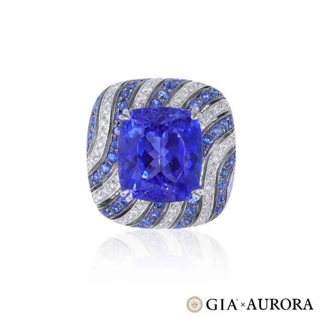 【AURORA 歐羅拉】GIA 7.24克拉天然丹泉石 18K金鑽戒 十二月(Bluish Violet)
