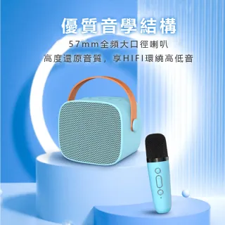 【LEBO樂柏】無線雙麥克風音箱(台灣BSMI認證 藍芽音箱 消除人聲 唱歌 無線 行動ktv 雙麥克風 露營 直播)