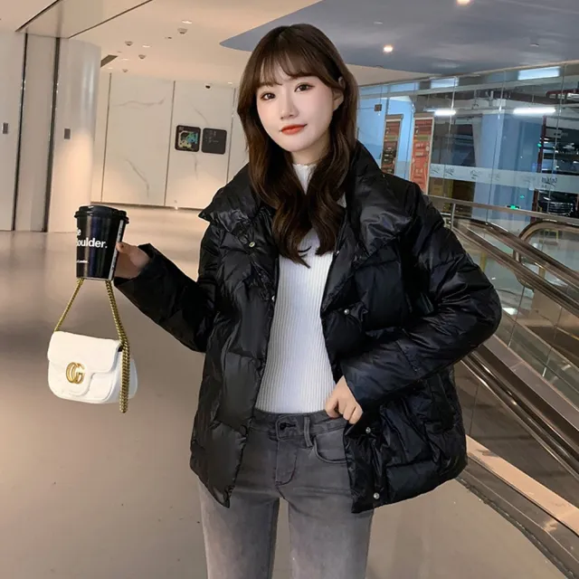 【巴黎精品】極速出貨 真90%白鴨絨羽絨外套羽絨衣(短款寬鬆休閒防寒保暖女夾克5色p1ah58 2M 5P)