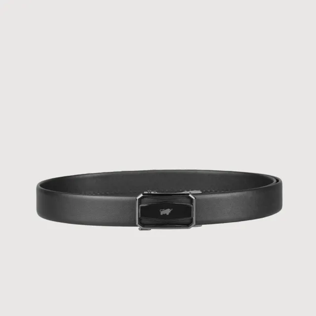 【BRAUN BUFFEL 德國小金牛】時尚紳士 鏤空自動扣皮帶-鎗色(BF25S-WEG21042-SGU) 送禮推薦