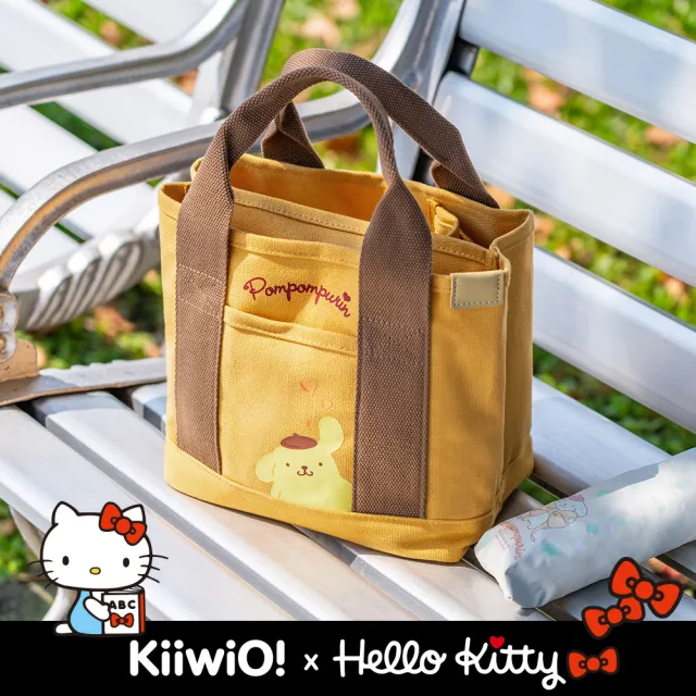 【Kiiwi O！】Hello Kitty x Kiiwi O! 聯名款．多隔層厚磅帆布托特包 多款選