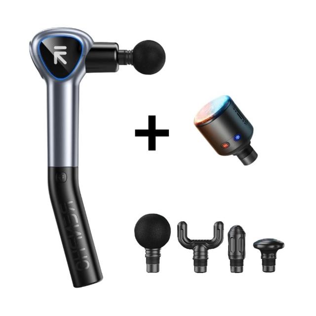 【Renpho】大長筋 • 長柄筋膜槍+舒爽冷熱儀(R-C007GY+R-WAG84)