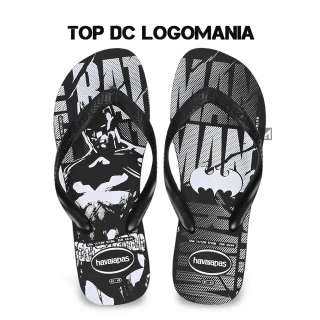 【havaianas 哈瓦仕】男拖鞋 Top Dc Logomania 蝙蝠俠 人字拖 夾腳拖 男鞋(DC系列)