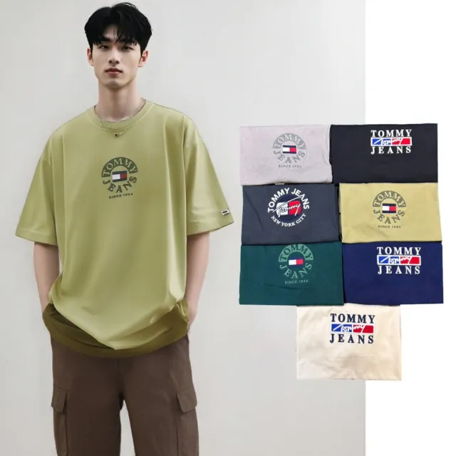 【Tommy Hilfiger】湯米 圓領 刺繡LOGO 短袖 上衣(美國原裝進口)
