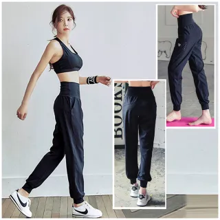 【BODYAIR】高腰提臀輕薄哈倫褲(瑜珈.運動.慢跑.透氣.舞蹈.運動褲)