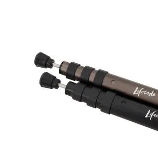 【LIFECODE】鋁合金可伸縮12邊形營柱90-280cm-鈦色/黑色