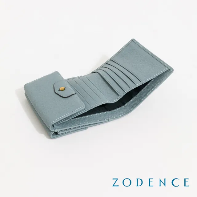 【ZODENCE 佐登司】CUFF進口真皮袖釦設計三折多卡短夾(多色任選)