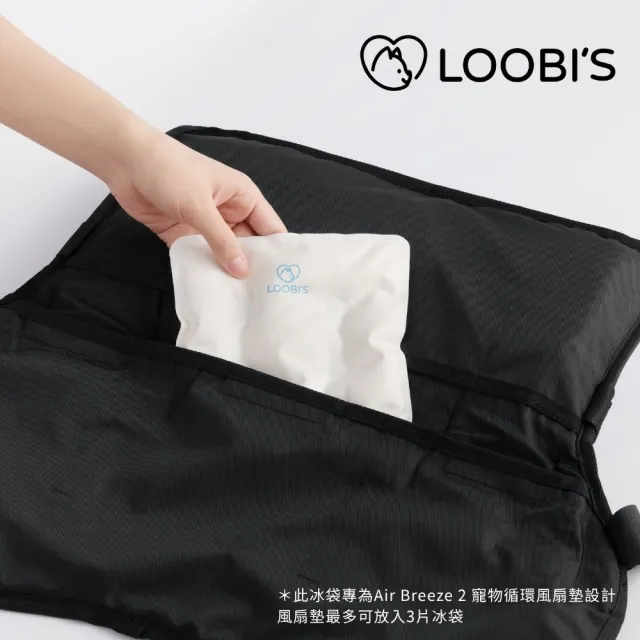 【LOOBI’S】AIR FREEZE 冷凍凝膠冰袋 3片組(寵物風扇 冰袋 涼感 保冰袋 寵物冰墊)