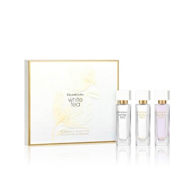 【伊麗莎白雅頓】官方直營 白茶迷你香水套組/禮盒(白茶淡香精+白茶香水+白茶粉紅蒼蘭香水)