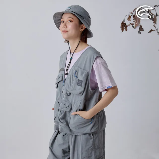 【ADISI】中性單向導濕環保紗速乾超撥水多口袋短版背心 AV2411057(工裝感 吸濕 排汗 快乾 防潑水 撥水)