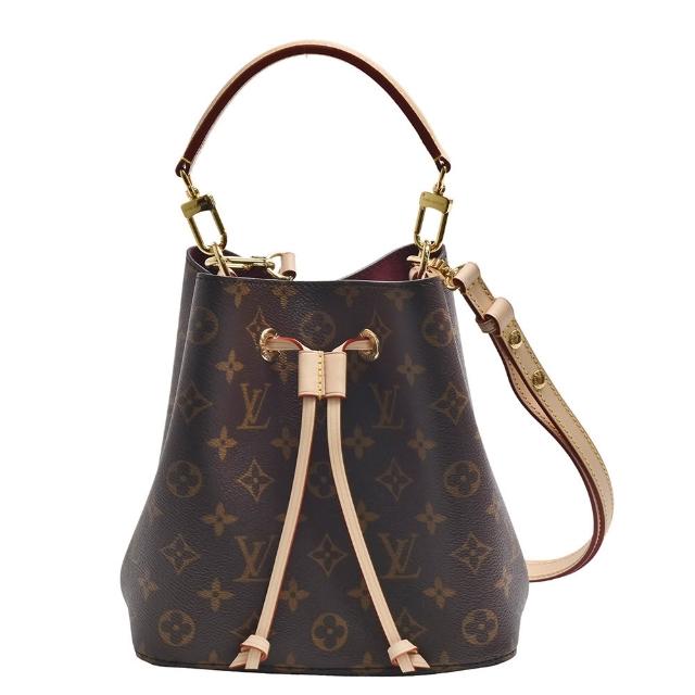【Louis Vuitton 路易威登】M46581 Neonoe BB系列Monogram印花帆布束口手提/斜背水桶包