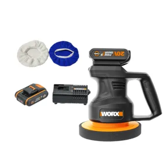 【WORX 威克士】20V  鋰電汽車打蠟拋光機 WX858.1(拋光 打蠟 無線 打蠟機 抛光機 無線打蠟機 鋰電打蠟機)