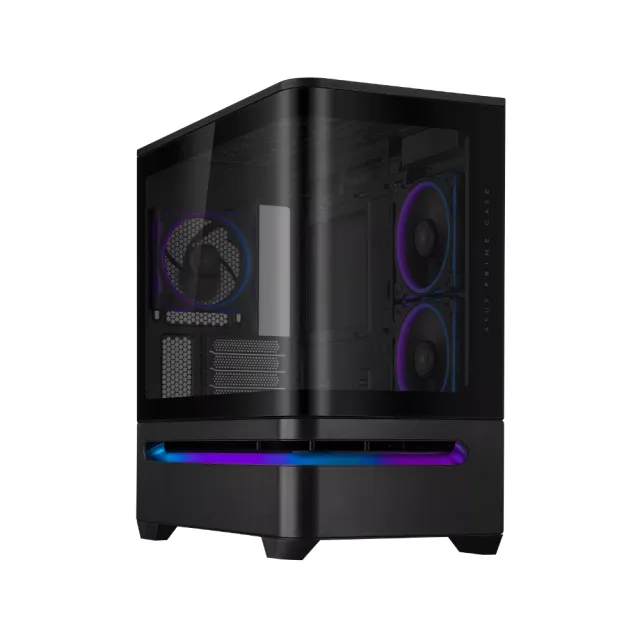 【ASUS 華碩】Prime AP202 ARGB 曲面全景玻璃電腦機殼 黑色(PRIME-AP202-ARGB-BLACK-TG)