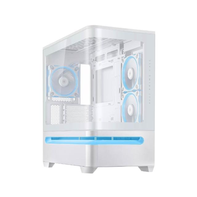 【ASUS 華碩】Prime AP202 ARGB White Edition 曲面全景玻璃電腦機殼 白色(PRIME-AP202-ARGB-WHITE-TG)