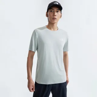 【The North Face 官方旗艦】北面男款灰色吸濕排汗短袖T恤｜536QA8Q(排汗衫)