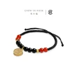 【周大福】CLOT聯名 赤玄凝玉黃金鑄幣紅黑玉髓手鍊(手繩可調整)