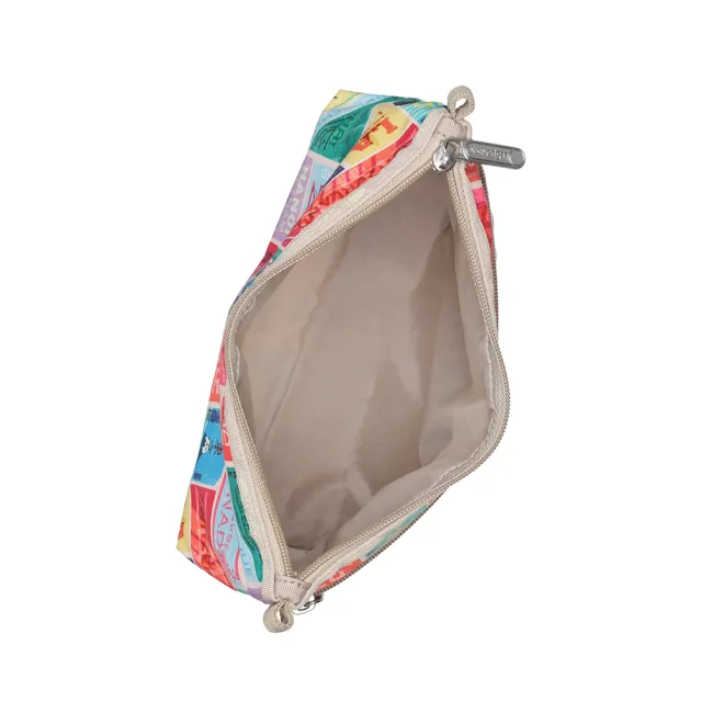 【Lesportsac】Cosmetic Clutch 雙層拉鍊收納化妝包 收納袋 盥洗包 送禮 禮物 推薦 女包(旅人的印記)